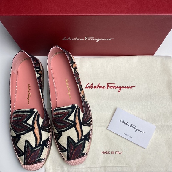 New Authentic Salvatore Ferragamo Espadrille Shoes US 8 - Picture 6 of 13